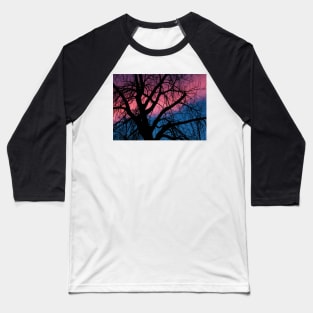 Sunset Pinks and Blues Baseball T-Shirt